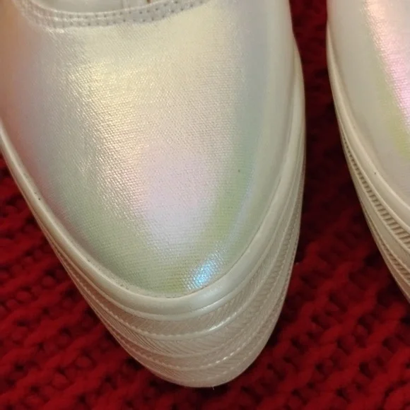 Keds Point Pearlized White Platform Sneakers - Picture 4 of 9